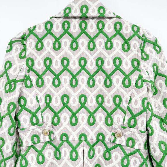 Juicy Couture Vintage Y2K Embroidered Pea Coat in Gray Green White Size Small - Picture 4 of 13